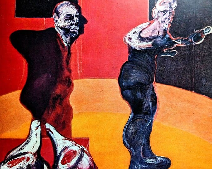 Tríptico de Estudos para uma Crucificação (1962) de Francis Bacon